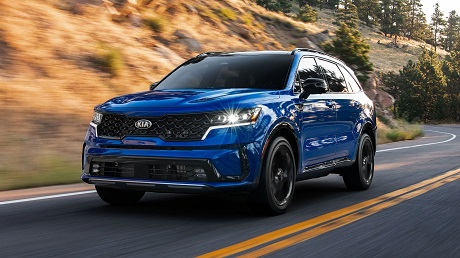 LED Daytime Headlights on the 2021 Kia Sorento available at Wyatt Johnson Kia