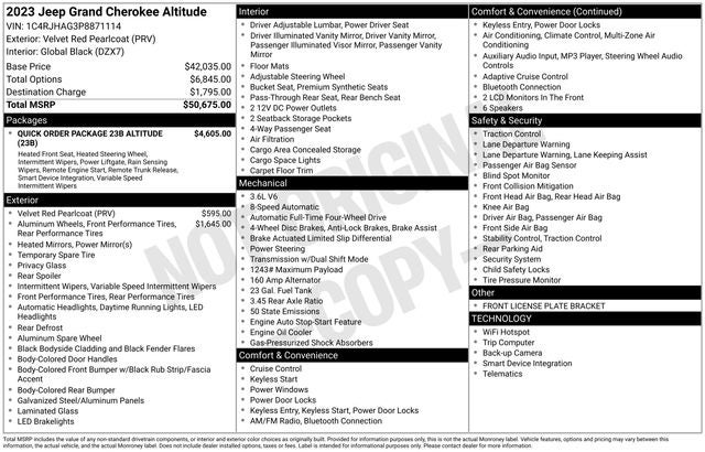 2023 Jeep Grand Cherokee Altitude X
