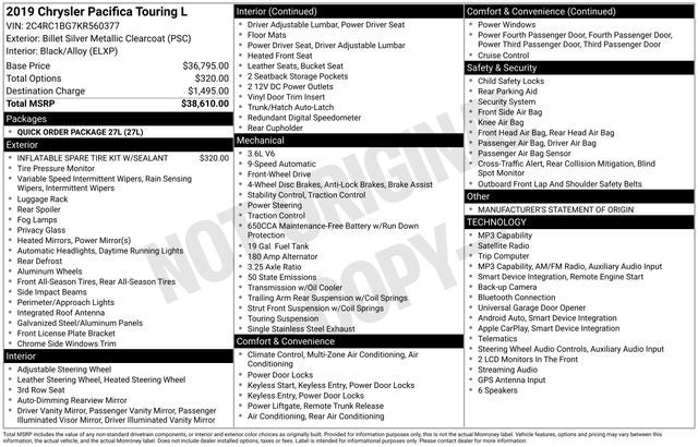 2019 Chrysler Pacifica Touring L