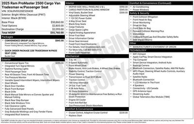 2025 RAM ProMaster 2500 High Roof