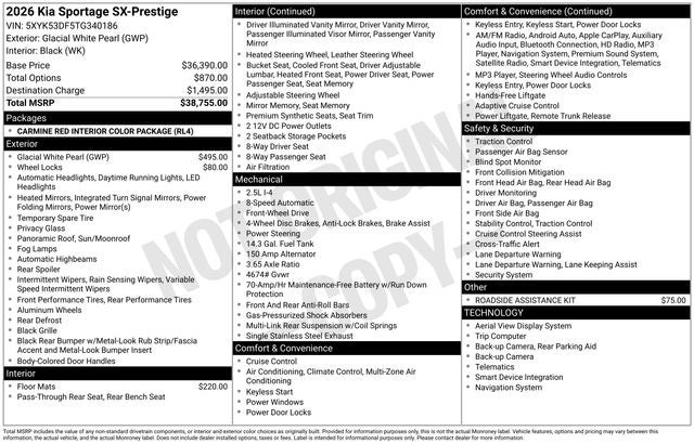 2026 Kia Sportage SX-Prestige