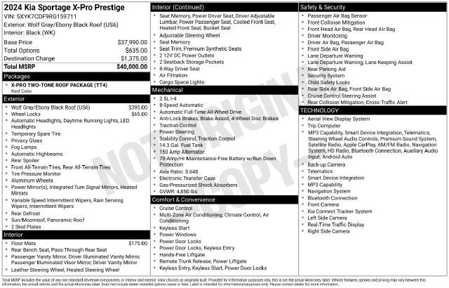 2024 Kia Sportage X-Pro Prestige