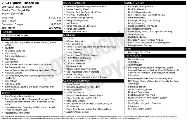 2024 Hyundai Tucson XRT