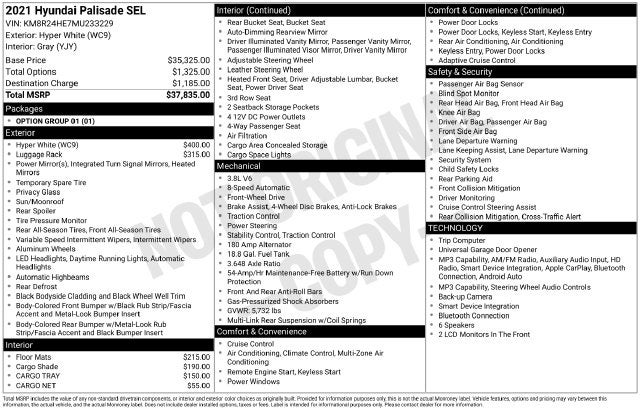 2021 Hyundai Palisade SEL