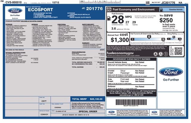2018 Ford EcoSport SE