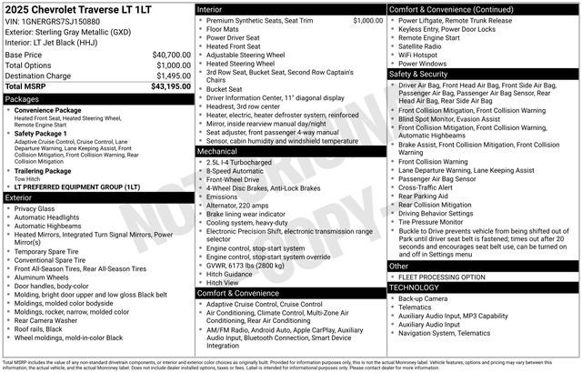 2025 Chevrolet Traverse LT 1LT