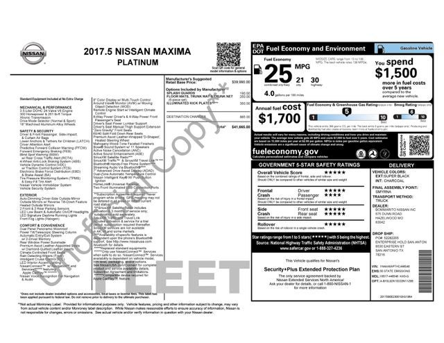 2017 Nissan Maxima Platinum