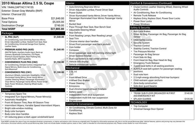 2010 Nissan Altima 2.5 SL