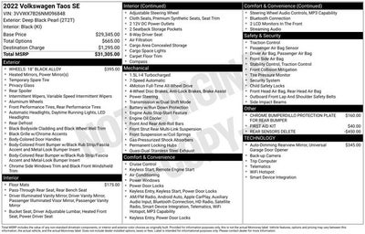 2022 Volkswagen Taos 1.5T SE