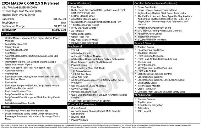 2024 Mazda Mazda CX-50 2.5 S Preferred Package