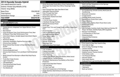 2014 Hyundai Sonata Hybrid Base