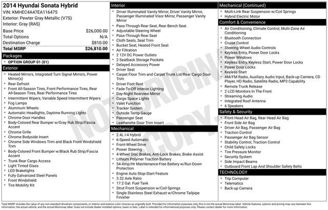 2014 Hyundai Sonata Hybrid Base