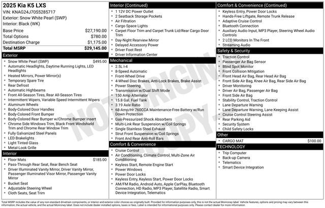 2025 Kia K5 LXS