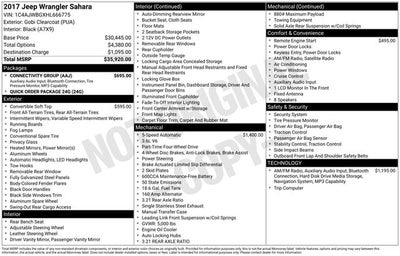 2017 Jeep Wrangler Sahara