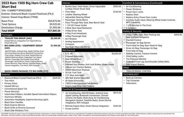 2023 RAM 1500 Big Horn/Lone Star