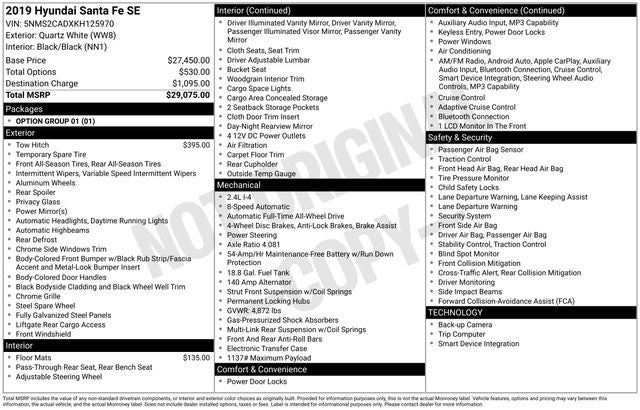 2019 Hyundai Santa Fe SE