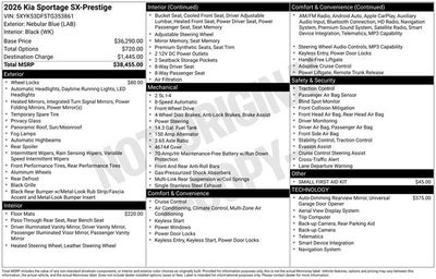 2026 Kia Sportage SX-Prestige