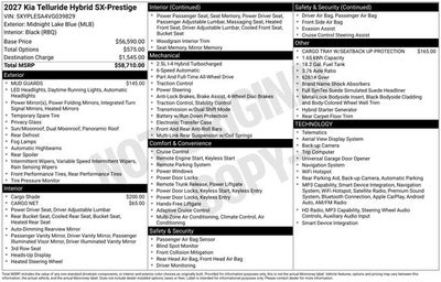 2027 Kia Telluride Hybrid SX Prestige