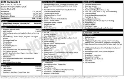 2026 Kia Sorento S