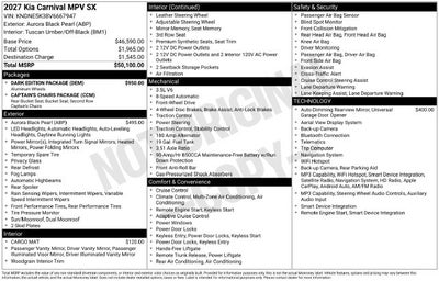 2027 Kia Carnival SX