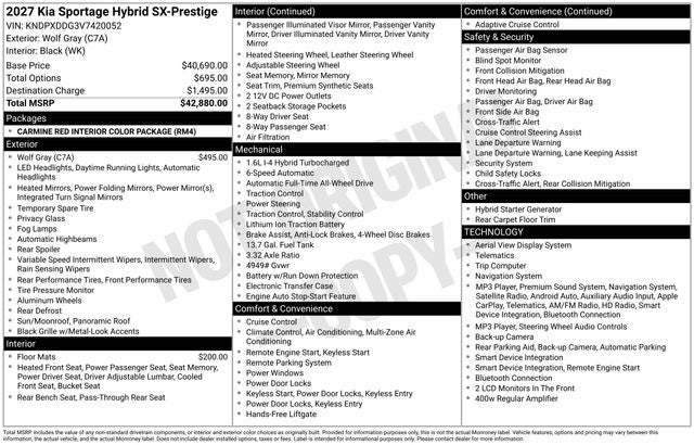 2027 Kia Sportage Hybrid SX-Prestige