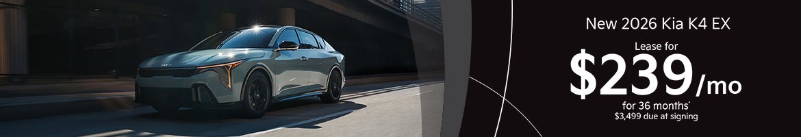 2026 Kia K4 EX Lease – $239/mo – Clarksville, TN