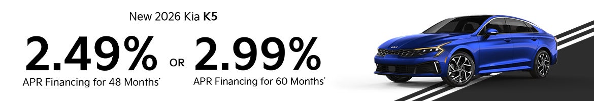 2026 Kia K5 – 2.49% or 2.99% APR – Clarksville, TN