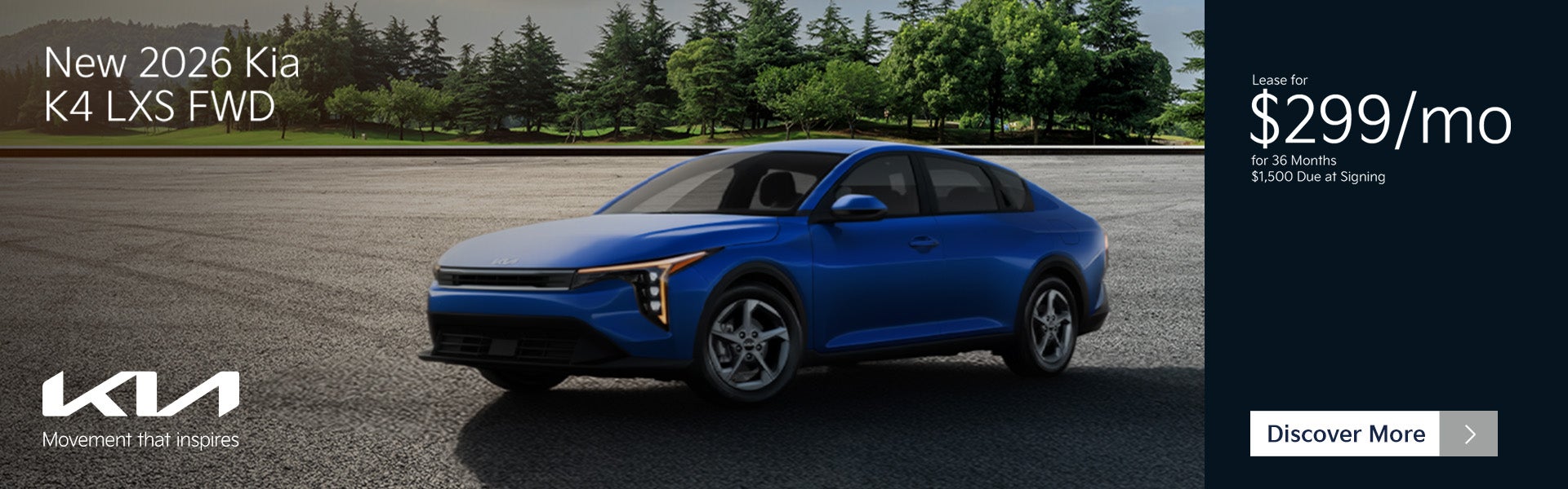 New 2026 Kia K4 LXS FWD